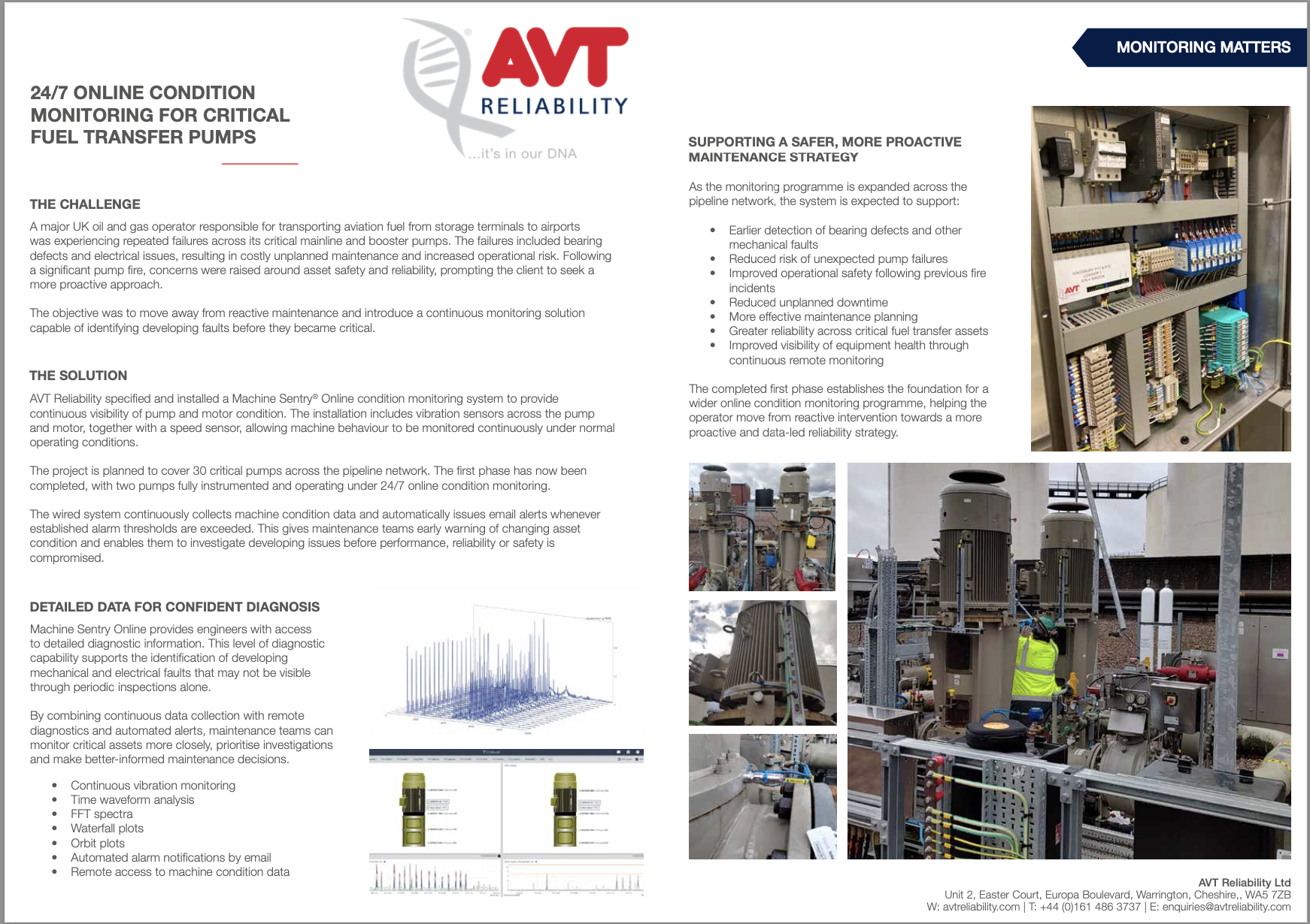 Continuous Monitoring for a Critical Fuel Transfer Pump