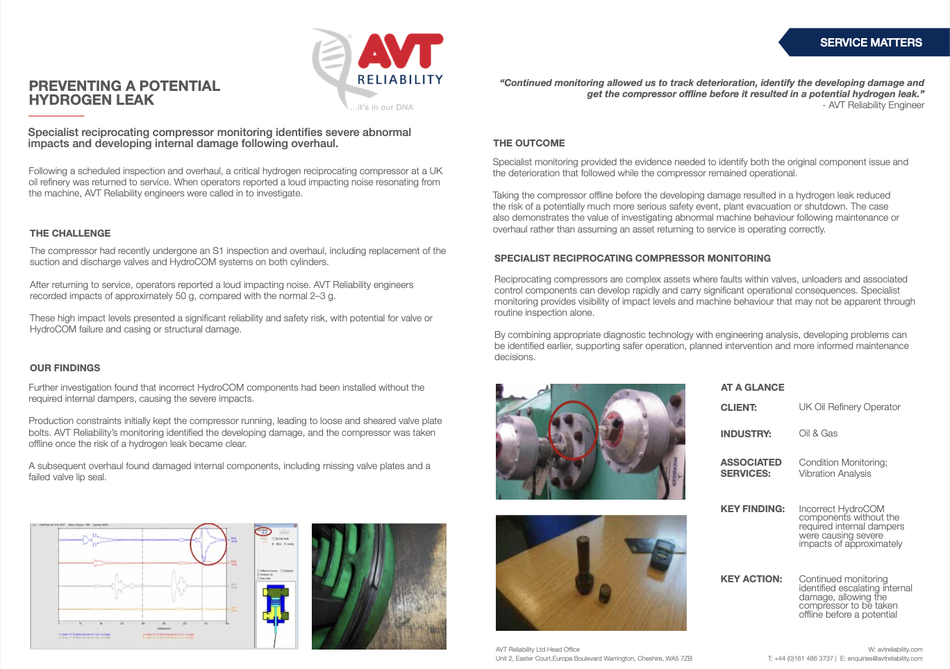 Vibration Analysis Helps Prevent Potential Hydrogen Leak
